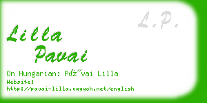 lilla pavai business card